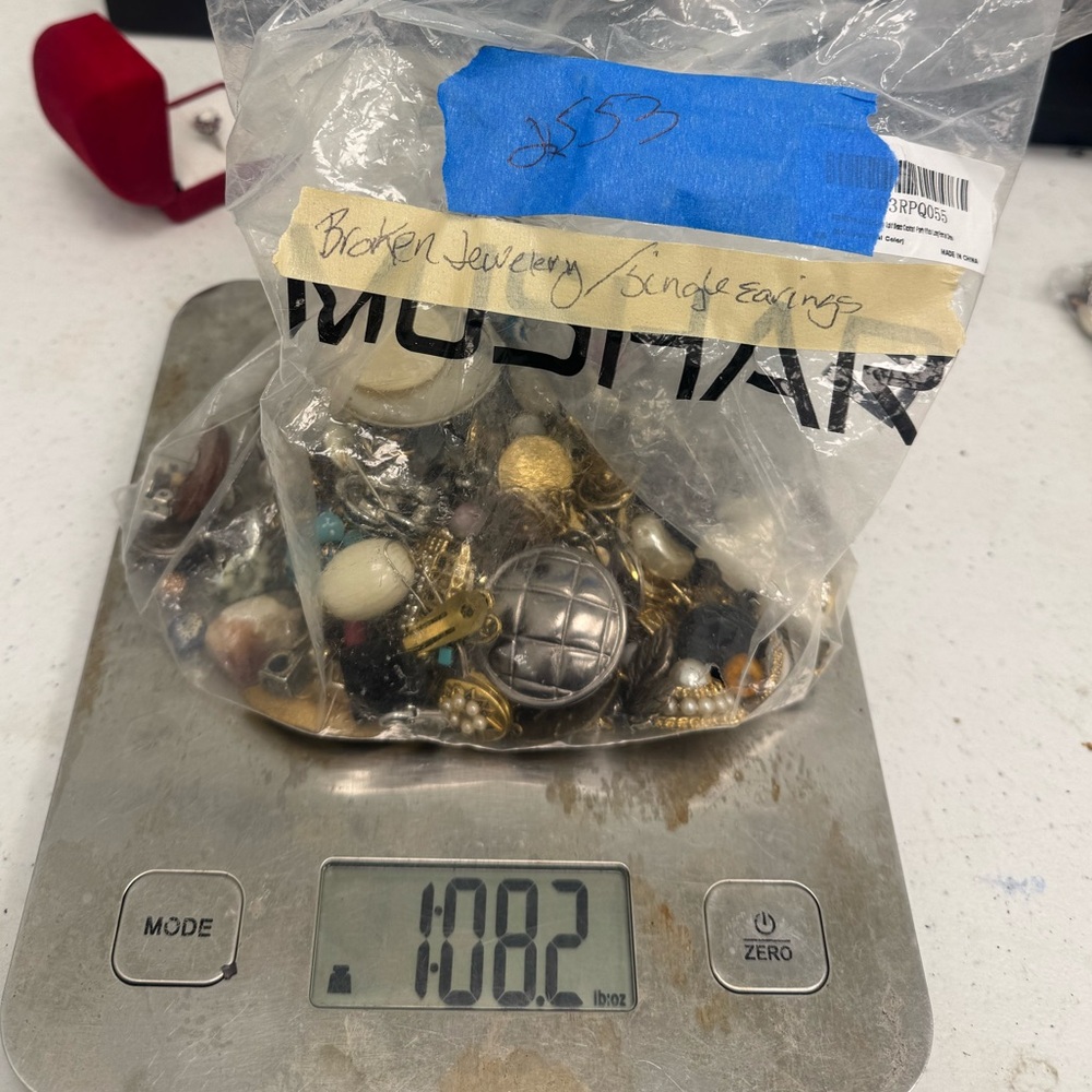 Over 1lb of broken jewelry